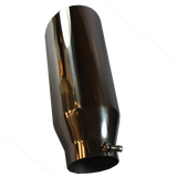 JDMSPEED 5" Inlet 7" Outlet 18" Long Exhaust Tip Tail Pipe S/S Angle Cut Rolled Edge