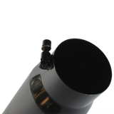 JDMSPEED Black Stainless Steel Exhaust Tip Angle Cut Roll End 4"Inlet 5"Outlet 12" Length