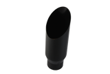 JDMSPEED Black Stainless Steel Exhaust Tip Weld On 3" Inlet 4" Outlet 12" Long