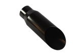 JDMSPEED Black Stainless Steel Exhaust Tip Weld On 3" Inlet 4" Outlet 12" Long