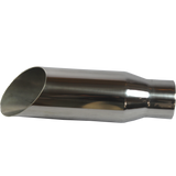 JDMSPEED 2.5 Inlet 3.5 Outlet 12 Long Dual Wall Angle Cut Exhaust Tip Tail Pipe Weld On