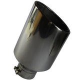 JDMSPEED Exhaust Tip Tail Pipe 4" Inlet 8" Outlet 15" Long S/S Rolled End Angle Cut