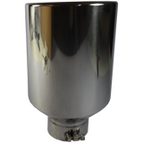 JDMSPEED Exhaust Tip Tail Pipe 4" Inlet 8" Outlet 15" Long S/S Rolled End Angle Cut