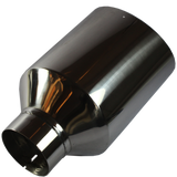 JDMSPEED Exhaust Tip Tail Pipe 4" Inlet 8" Outlet 15" Long S/S Rolled End Angle Cut