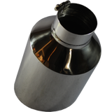 JDMSPEED Exhaust Tip Tail Pipe 4" Inlet 8" Outlet 15" Long S/S Rolled End Angle Cut