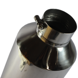 JDMSPEED Exhaust Tip Tail Pipe 4" Inlet 8" Outlet 15" Long S/S Rolled End Angle Cut