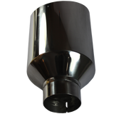 JDMSPEED Exhaust Tip Tail Pipe 4" Inlet 8" Outlet 15" Long S/S Rolled End Angle Cut