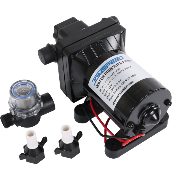 JDMSPEED NEW RV Water Pump 12V 3.0 Gpm with Strainer For Camper 4008-101-A65