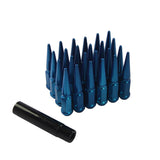 JDMSPEED 24pcs Blue M14x1.5 Spike Lug Nuts 4.5 Tall Fits 6 Lug Chevy GMC Ford Vehicles
