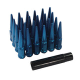 JDMSPEED 24pcs Blue M14x1.5 Spike Lug Nuts 4.5 Tall Fits 6 Lug Chevy GMC Ford Vehicles