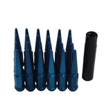 JDMSPEED 24pcs Blue M14x1.5 Spike Lug Nuts 4.5 Tall Fits 6 Lug Chevy GMC Ford Vehicles
