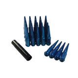 JDMSPEED 24pcs Blue M14x1.5 Spike Lug Nuts 4.5 Tall Fits 6 Lug Chevy GMC Ford Vehicles