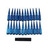 JDMSPEED 24pcs Blue M14x1.5 Spike Lug Nuts 4.5 Tall Fits 6 Lug Chevy GMC Ford Vehicles