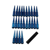 JDMSPEED 24pcs Blue M14x1.5 Spike Lug Nuts 4.5 Tall Fits 6 Lug Chevy GMC Ford Vehicles