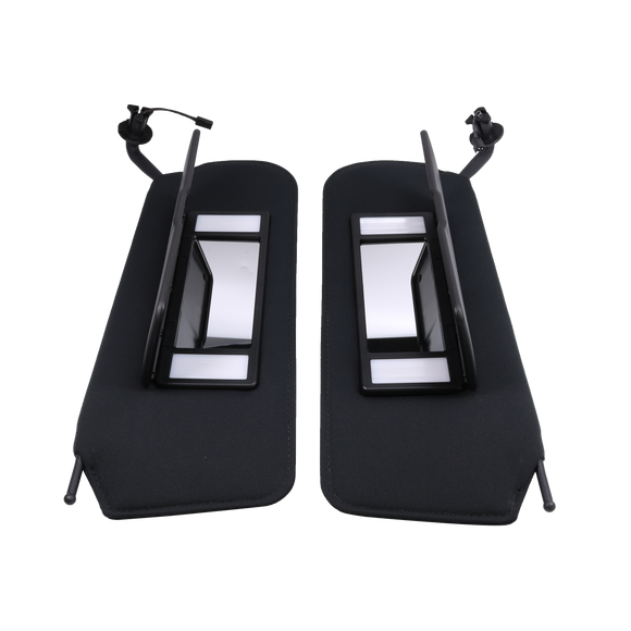 JDMSPEED For 1997-2004 Chevrolet C5 Corvette Sun Visor Vanity Mirror Black Sunvisors Pair