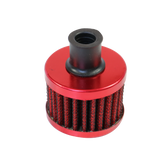 JDMSPEED Red Oil Catch Can Tank Reservoir Breather Aluminum Cylinder Engine w/ Filter Kit