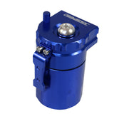 JDMSPEED Blue Cylinder Aluminum Engine Oil Catch Reservoir Breather Can Tank + Filter Kit