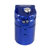 JDMSPEED Blue Cylinder Aluminum Engine Oil Catch Reservoir Breather Can Tank + Filter Kit