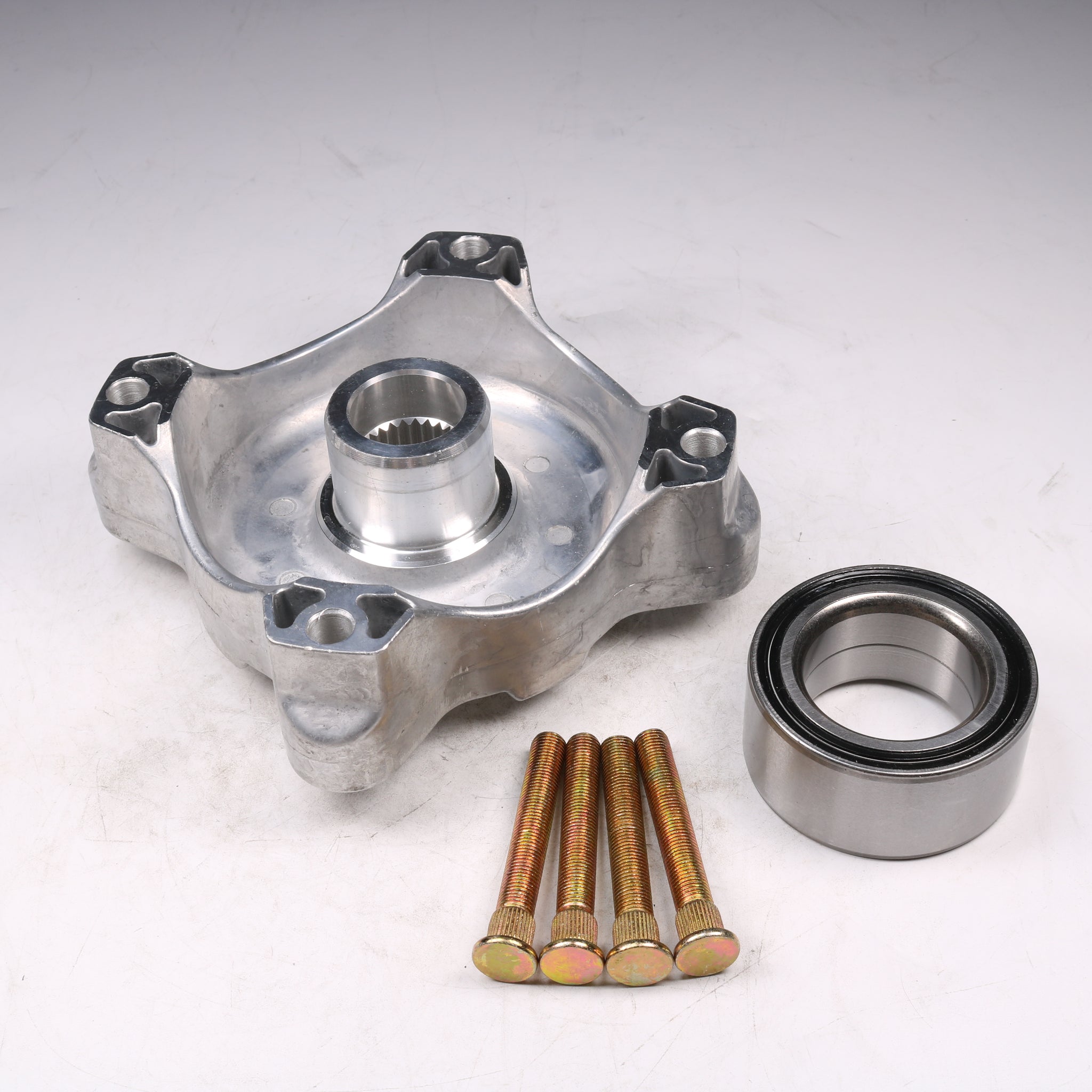 Front + Rear Wheel Hubs & Bearings & Studs Kits For 2008-2014 Polaris RZR 800 Front + Rear Wheel Hubs & Bearings & Studs Kits For 2008-2014 Polaris RZR 800