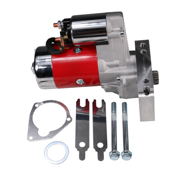 JDMSPEED Red High Torque Mini Starter For Chevy Small & Big Block 153 168 T Compatible