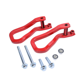 JDMSPEED 2x Front Red Tow Recovery Hooks 84280203 w/ Bolts For 2019-2022 GMC Sierra 1500