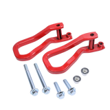JDMSPEED 2x Front Red Tow Recovery Hooks 84280203 w/ Bolts For 2019-2022 GMC Sierra 1500