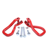 JDMSPEED 2x Front Red Tow Recovery Hooks 84280203 w/ Bolts For 2019-2022 GMC Sierra 1500