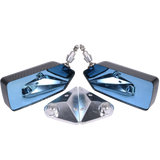 JDMSPEED 2x Fit Universal Racing Side Rearview Wing MirrorBlue F1 Style Carbon Fiber Car