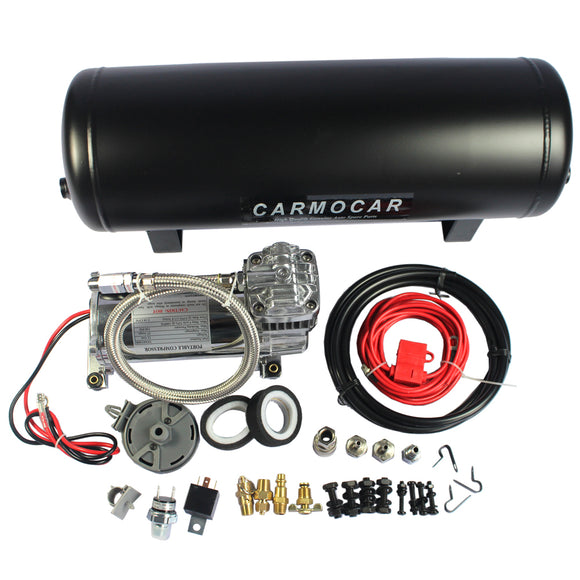 JDMSPEED Medium Duty Onboard Air System Air Compressor 12V With 2.5 Gallon Tank