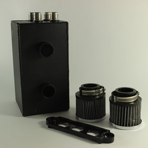 JDMSPEED Black 4 Port Series Oil Catch Can For 92-00 Honda Civic 94-01 Acura Integra-10AN