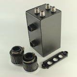JDMSPEED Black 4 Port Series Oil Catch Can For 92-00 Honda Civic 94-01 Acura Integra-10AN