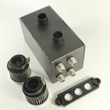 JDMSPEED Black 4 Port Series Oil Catch Can For 92-00 Honda Civic 94-01 Acura Integra-10AN
