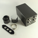 JDMSPEED Black 4 Port Series Oil Catch Can For 92-00 Honda Civic 94-01 Acura Integra-10AN
