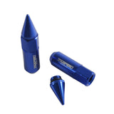 JDMSPEED 20PCS Blue Cap Spiked Extended Tuner Aluminum M12X1.5 60mm Wheel Rim Lug Nuts