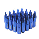 JDMSPEED 20PCS Blue Cap Spiked Extended Tuner Aluminum M12X1.5 60mm Wheel Rim Lug Nuts