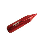 JDMSPEED 20pcs Red Cap Spiked Extended Tuner Aluminum 60mm M12XP1.5 Wheels Rims Lug Nuts