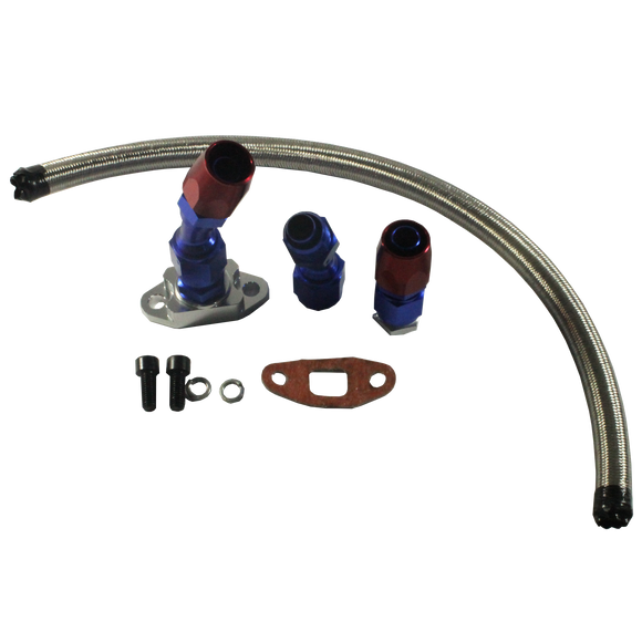 JDMSPEED Braided Turbo Charger Stainless 17