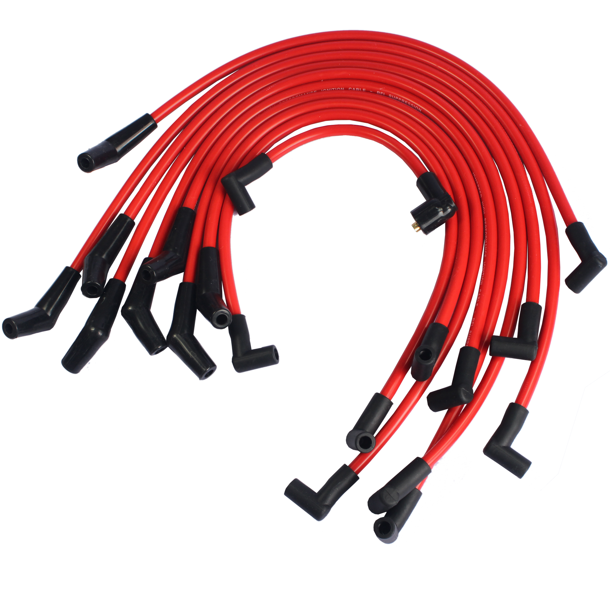 DL鉄道部品セット JDMSPEED 10.5 MM Red Racing Spark Plug Wire Kit Set For