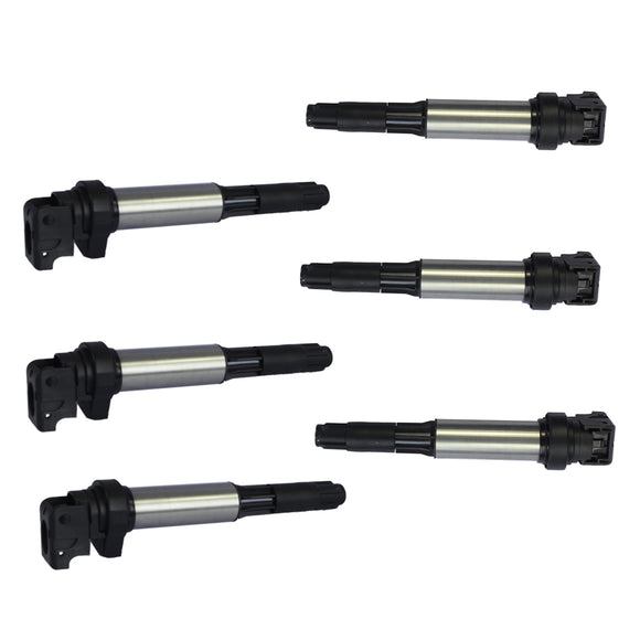 JDMSPEED New Set of 6 Ignition Coils For 2001-2010 BMW X3 X5 M3 Z3 L6 C1404 UF515 UF522