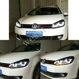 JDMSPEED LED DRL Headlights HeadLamps For Volkswagen VW Golf MK6 2008-2014 Assembly
