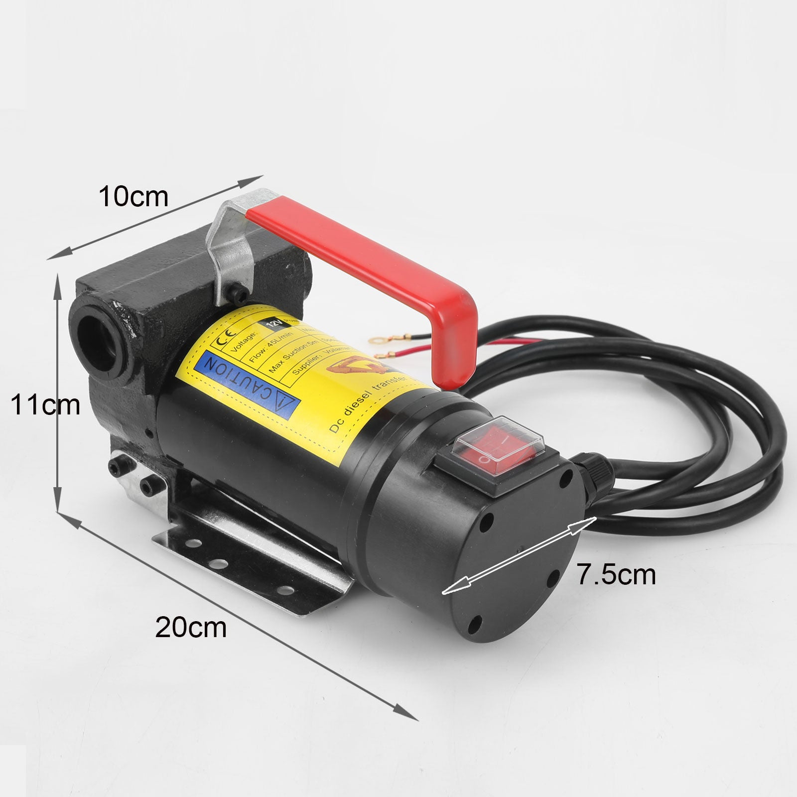 Portable 12V DC Electric Fuel Transfer Pump Kerosene Oil Diesel Commercial  Auto 