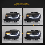 JDMSPEED A set Front LED Projector Headlights Pair Fits Chevrolet Chevy Camaro 2014 /2015