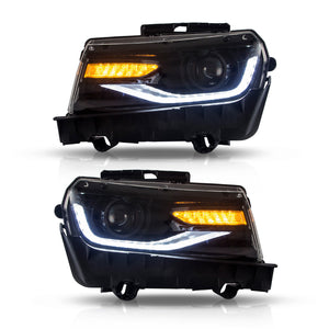 JDMSPEED A set Front LED Projector Headlights Pair Fits Chevrolet Chevy Camaro 2014 /2015
