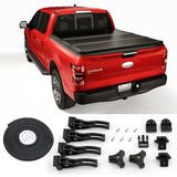 JDMSPEED Tri-Fold Hard Tonneau Cover For 2005-2021 Nissan Frontier 5ft Short Bed On Top