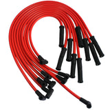 JDMSPEED For BBC SBC 350 305 454 V8's HEI Distributor & 10.5 MM Red 90 Spark Plug Wires