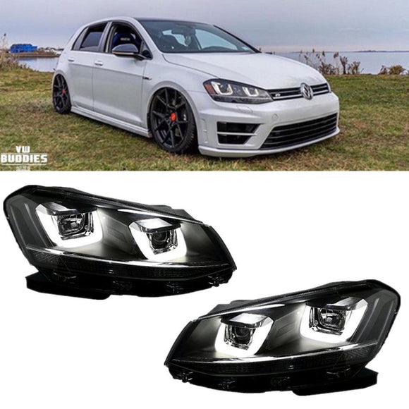 JDMSPEED LED DRL Headlights HeadLamps For Volkswagen VW Golf MK6 2008-2014 Assembly